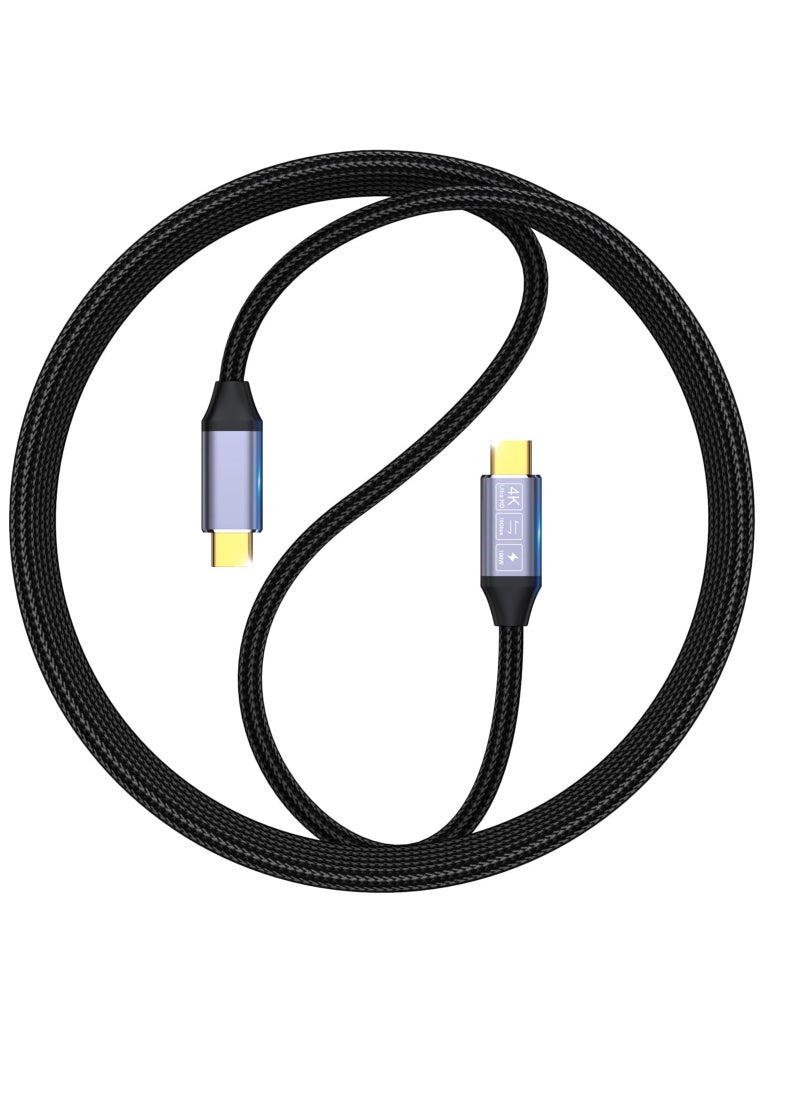 Generic - USB C to USB C Data Cable 6.6ft, Type C to Type C Display Cable, USB C 3.1 Gen 2 Cable Support 4k 10Gbps 100W PD Fast Charging, High Speed ​​USB C, Compatible with Laptop, Apple, SSD - Image 1