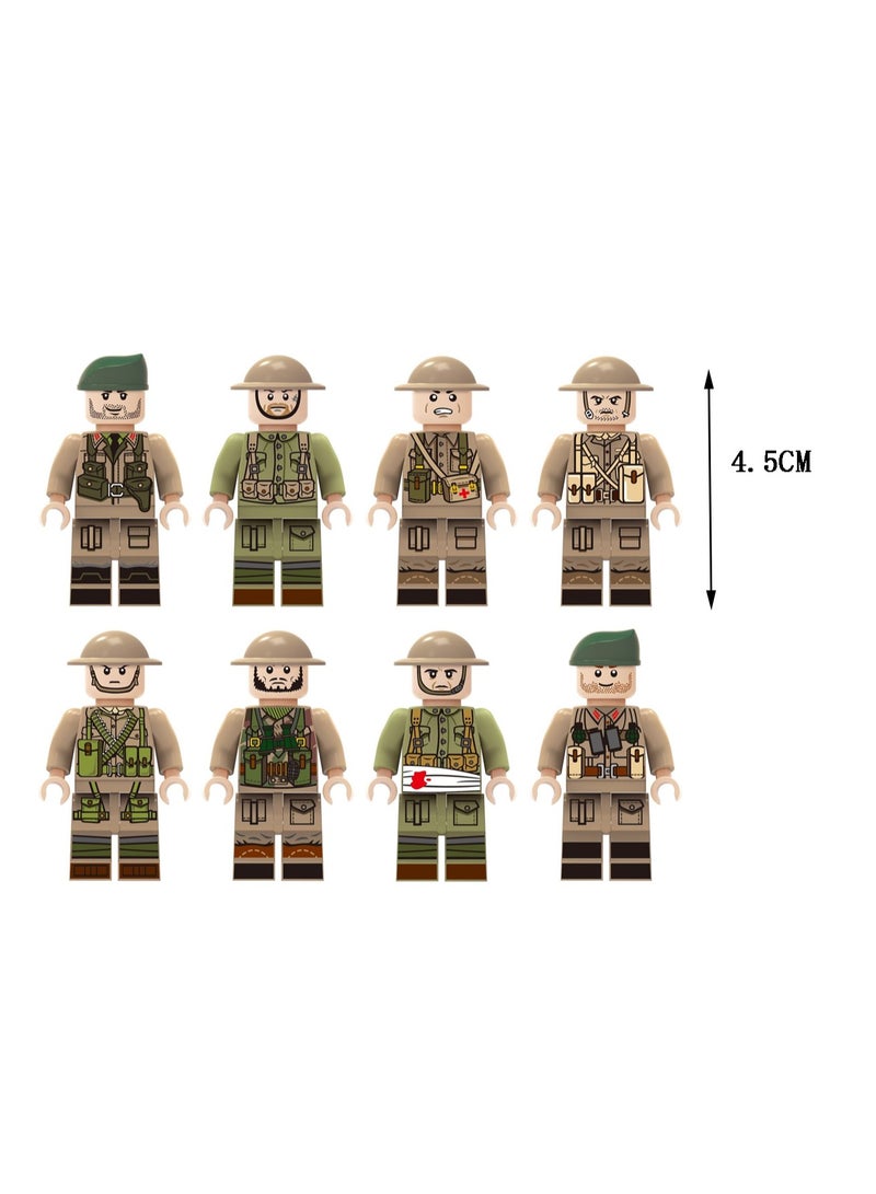 8-Piece Soldier Series Building Blocks Minifigures Model Toys Suitable For Boys Gifts Bag Pack  - Image 2