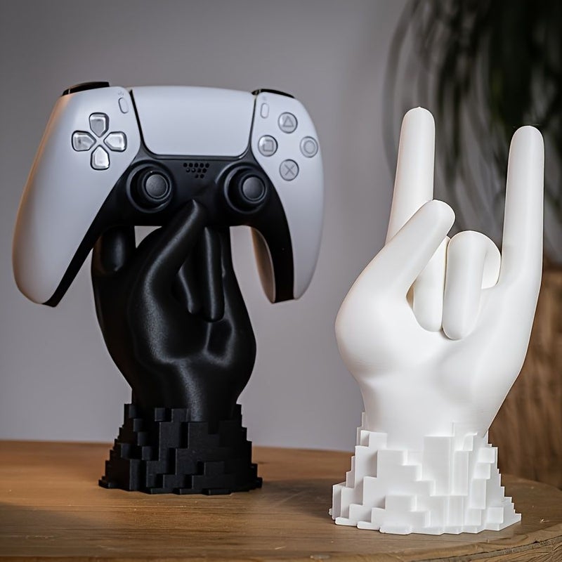 Grey 3D Printed Universal Handle Bracket Versatile Storage Base Desktop Display Stand - Image 1
