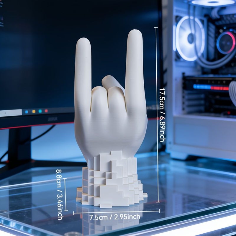 Grey 3D Printed Universal Handle Bracket Versatile Storage Base Desktop Display Stand - Image 5