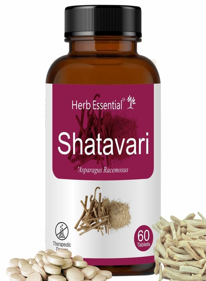 Herb Essential Shatavari 500mg Tablet | Hormonal Balance | Women Wellness Supplement |Promotes lactation |100% Pure & Natural | 60 Tablets - Image 1