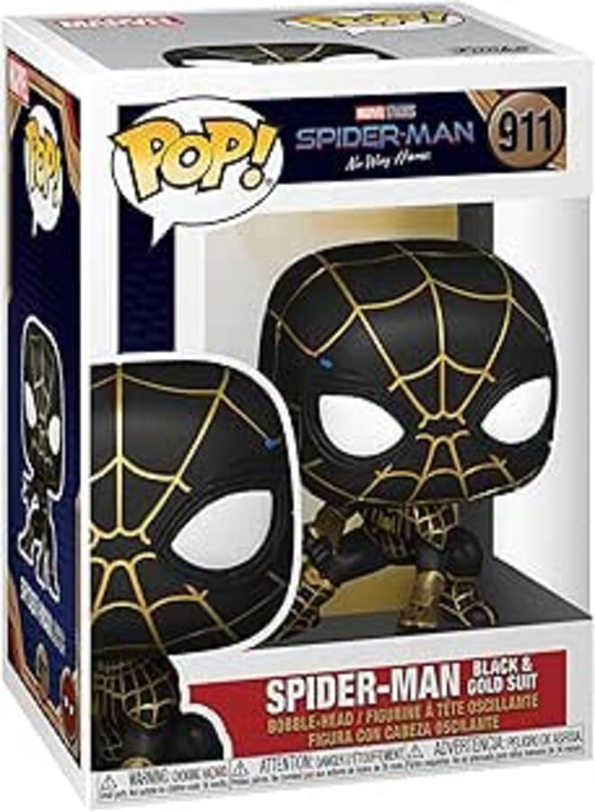 Funko Pop! Marvel: Spider-Man No Way Home - Spider-Man Black & Gold Suit, Collectable Toy Vinyl Figure - 56827