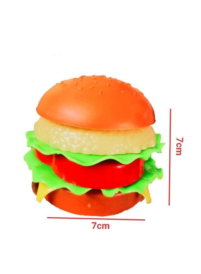 Unique Gifts  Toys DIY Pretend Fast Food Kitchen Play Set Plastic Burger Pizza Set Fries Ice Cream Pop Corn Etc. - (25 Pieces, Multicolour) for Boys  Girls Above 3 Years - Image 3