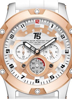 T5 T5 Men's Chronograph Silicone strap Watch  - Image 3