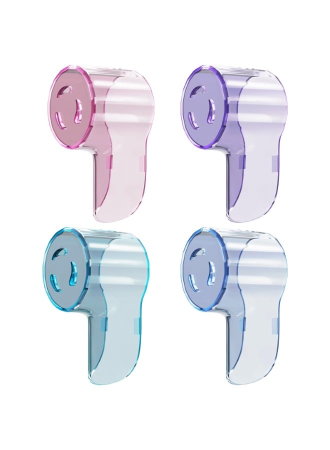 jaexest 4 Pcs Toothbrush Head Covers for Round Electric Toothbrush, Protective Caps for Brush Heads, Dustproof Travel Case for Oral Care – Colourful Set - Image 1
