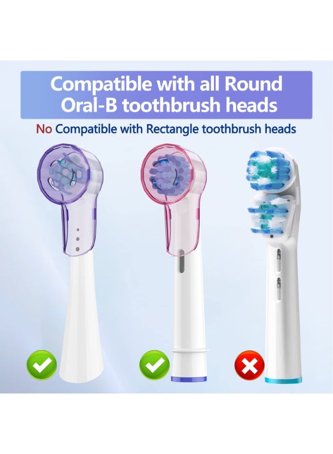 jaexest 4 Pcs Toothbrush Head Covers for Round Electric Toothbrush, Protective Caps for Brush Heads, Dustproof Travel Case for Oral Care – Colourful Set - Image 5