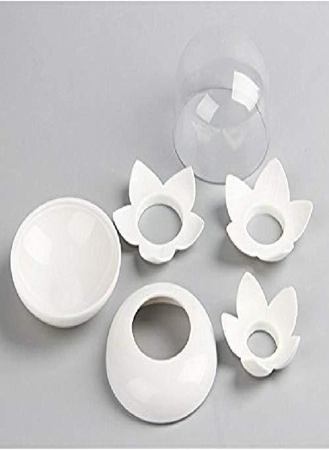 Bloss Bloss Lotus Cotton Swab Holder Q-tip Holder Cotton Bud Holder Stylish Birthday Gift Cotton Swab Box Beauty Toothpicks Holder Toothpick Case - White 