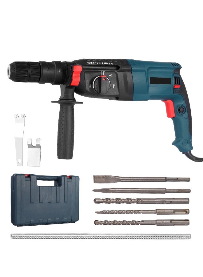 ألونغد مطرقة دوارة كهربائية 800 واط 220 فولت، مثقاب احترافي لثقب الخرسانة والمعادن والخشب، أداة مطرقة شديدة التحمل لأعمال البناء - Image 1