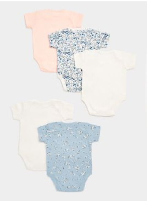 Bluebird Short Sleeved Bodysuits 5 Pack