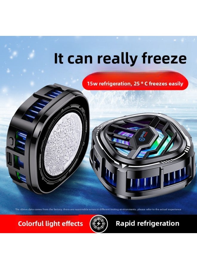 X76 Magnetic Back Clip Semiconductor Refrigeration Mobile Phone Radiator Mobile Phone Cooling-Color:X76PRO Material Ice Style With Back Clip  - Image 1