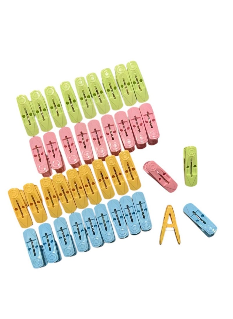 VIO 40 PCS Plastic Cloth Pegs Clothespins Laundry Line Clips Pack of 40 Durable Hanging Clips for Clothes Drying Rack Outdoor Indoor Use Laundry Accessories  - Image 2