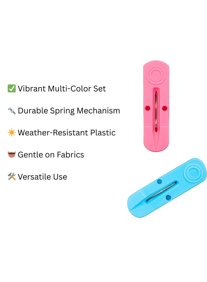 VIO 40 PCS Plastic Cloth Pegs Clothespins Laundry Line Clips Pack of 40 Durable Hanging Clips for Clothes Drying Rack Outdoor Indoor Use Laundry Accessories - Image 2