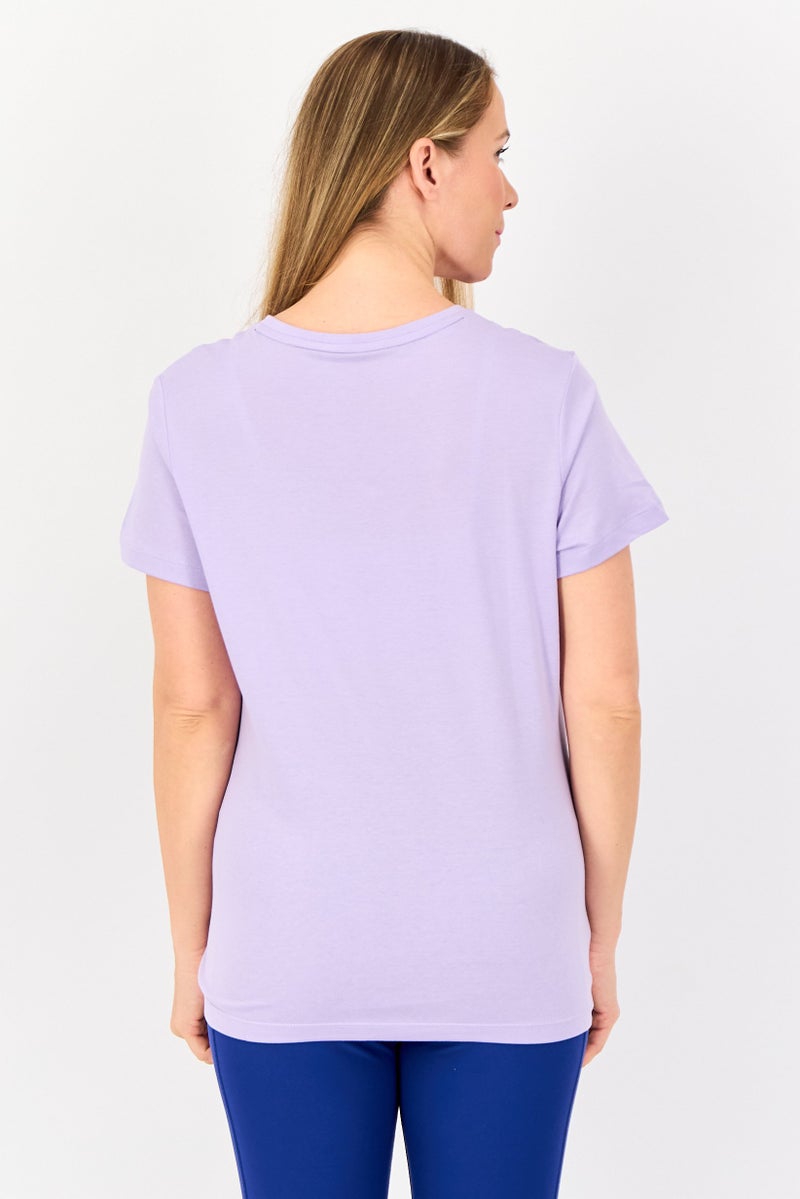 PUMA Women Sportswear Fit Short Sleeve Outdoor T-Shirt, Purple - Image 3