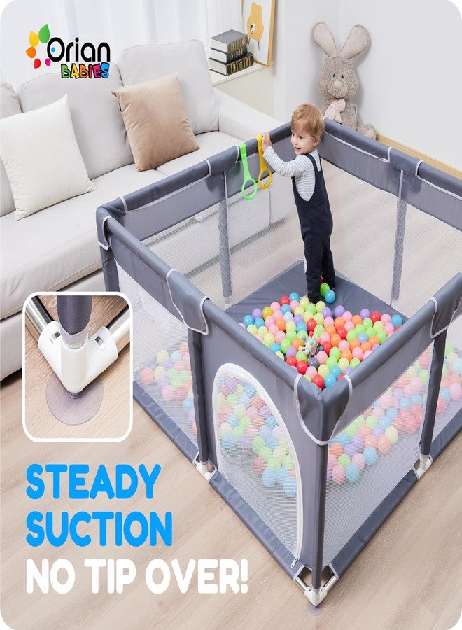 Orian Baby Playpen 50x50 Large Play Yard for Babies and Toddlers, Indoor Outdoor Playpen, Sturdy Baby Play Pen with Mesh Sides, Safe Baby Fence Play Area, Assembly Required/Not Portable, w Storage Bag - Image 4