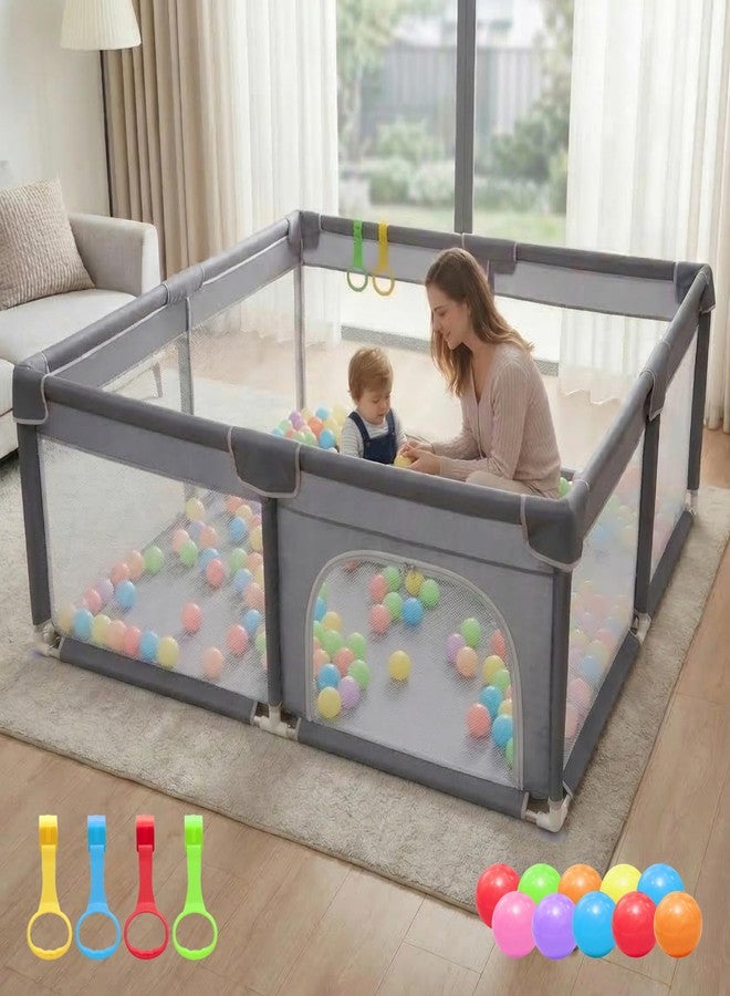 Orian Baby Playpen 50x50 Large Play Yard for Babies and Toddlers, Indoor Outdoor Playpen, Sturdy Baby Play Pen with Mesh Sides, Safe Baby Fence Play Area, Assembly Required/Not Portable, w Storage Bag - Image 1