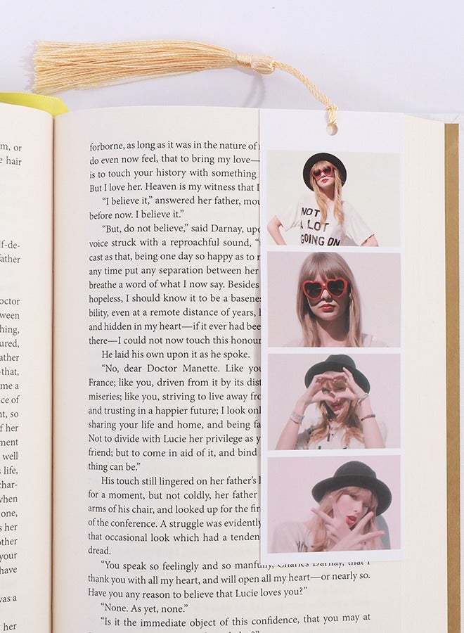 2 قطع تايلور المرجعية سويفت ميرش هدية مجموعة، كتاب علامات للنساء المرجعية هدية كتاب لطيف الملحقات لمحبي القراءة 2x6 في - Image 3