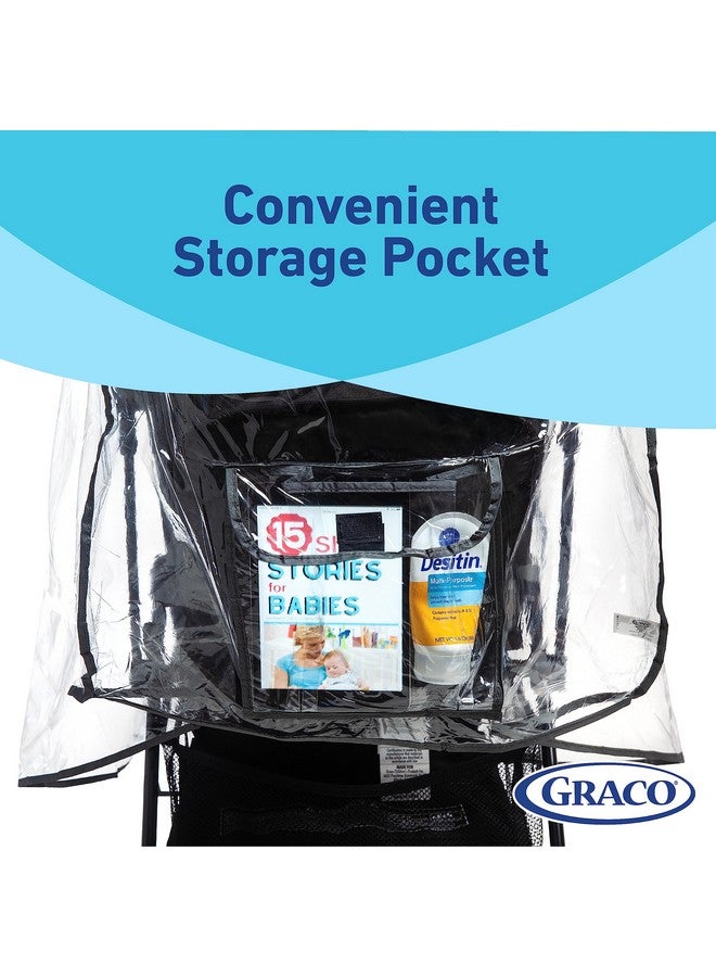 GRACO Graco Travel System Weather Shield, Baby Rain Cover, Universal Size to fit Most Travel Systems, Waterproof, Windproof, Ventilation, Protection, Shade, Umbrella, Pram, Vinyl, Plasctic, Clear - Image 3