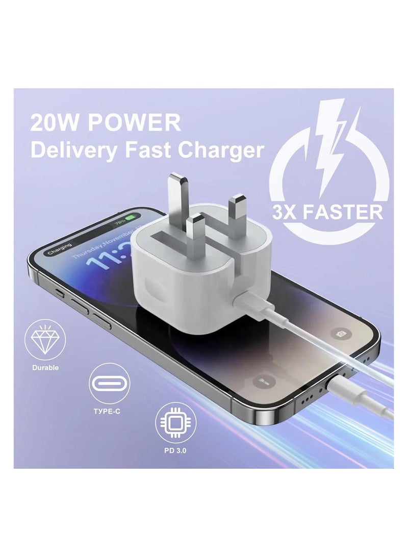 شاحن مع منفذ USB C 20 WUSB C موبايلات علامات التبويب / اي فون - Image 3