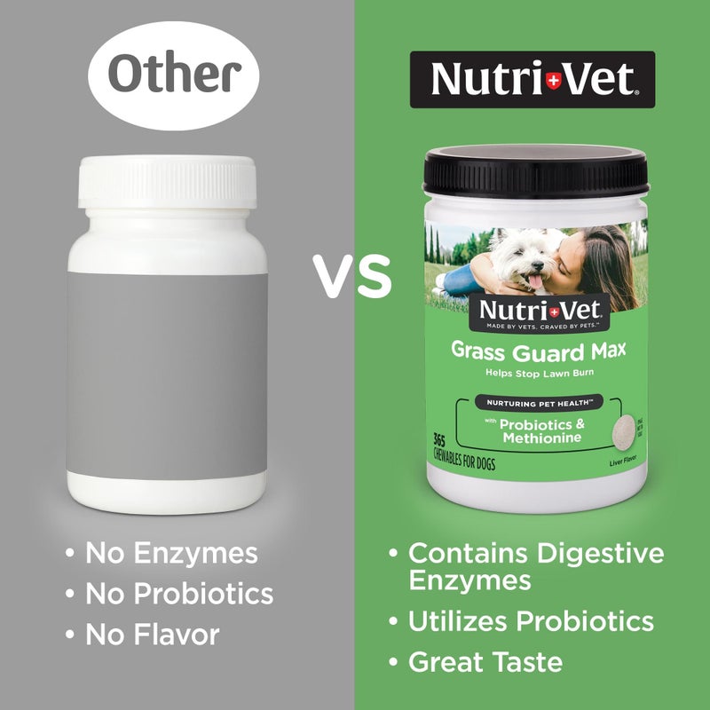 nutri vet Nutri-Vet Grass Guard Chewables for Dogs, Prevents Lawn Burn from Dog Urine, Protects Grass, and Supports Digestive Health, 365 Count - Image 2