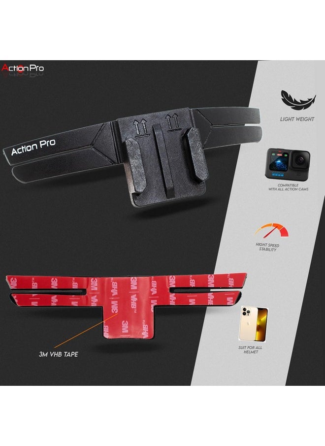 Action Pro - Pro 3M Helmet Chin Mount Strap Compatible With Gopro-13/12/11/10/9/8/7/6/5/4/Insta 360/Sjcam/Dji Osmo And All Action Cameras And Smartphones - Image 1