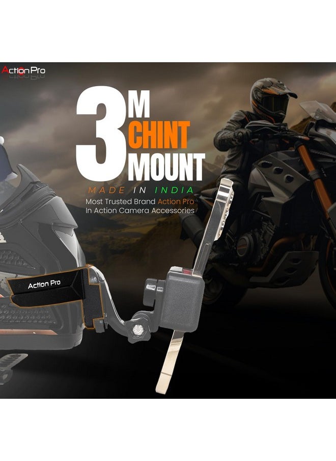 Action Pro - Pro 3M Helmet Chin Mount Strap Compatible With Gopro-13/12/11/10/9/8/7/6/5/4/Insta 360/Sjcam/Dji Osmo And All Action Cameras And Smartphones - Image 1