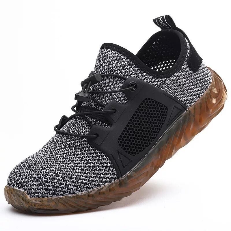 New Labor Protection Shoes Breathable Mesh Deodorant Lightweight Wear-Resistant Steel Toe Anti-Smash Anti-Puncture Safety Work Shoes - Image 3