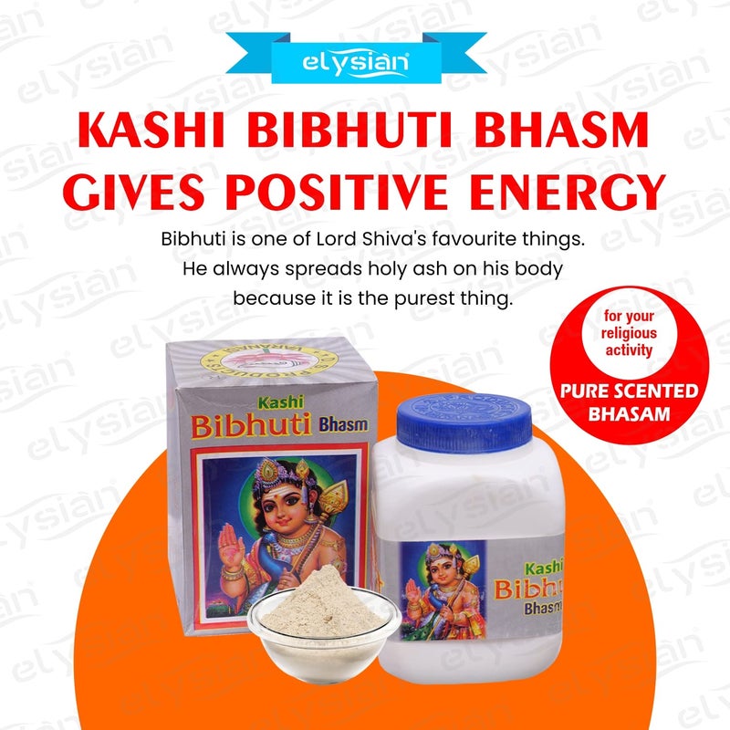Elysian Kashi Vibhuti Bhasm Powder 250Gram/Mahadav Bhasm Powder Bhasm Vibhoti 100% Scented Pure Bhasm/Bibhuti/Vibhuti/Vibhooti/Bhasma/Bhasm/Holy Ash - 5 Pcs - Image 3