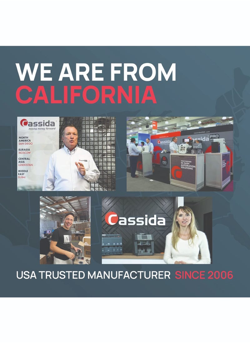 Cassida - Set Cassida 5520 UVMG For Any Currency. Cash Counting Machine Detector Bill Counter With Cassida Cover - Image 1