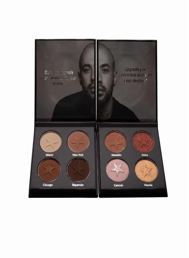 MUBA COSMETICS Laura & Lucely Duo Eyeshadow Palettes Makeup Set - Highly Pigmented Eye Makeup With Shimmer & Matte Nude Colors - 8-Color Eye Shadow Palette Makeup - Image 1