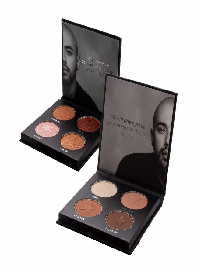 MUBA COSMETICS Laura & Lucely Duo Eyeshadow Palettes Makeup Set - Highly Pigmented Eye Makeup With Shimmer & Matte Nude Colors - 8-Color Eye Shadow Palette Makeup - Image 5