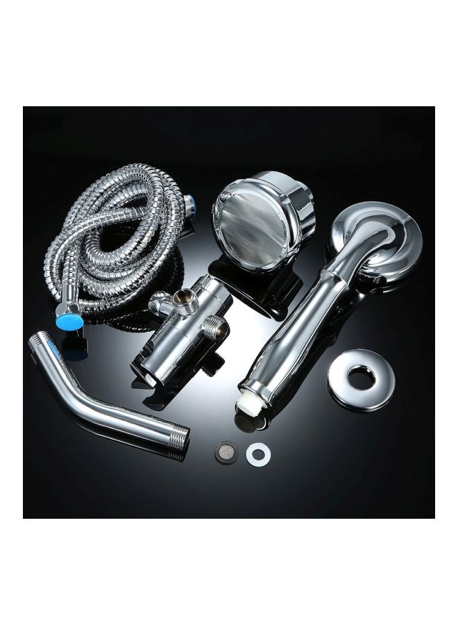2-In-1 Handheld And Fixed Shower Head Silver - Image 3