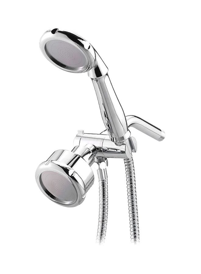 2-In-1 Handheld And Fixed Shower Head Silver - Image 1