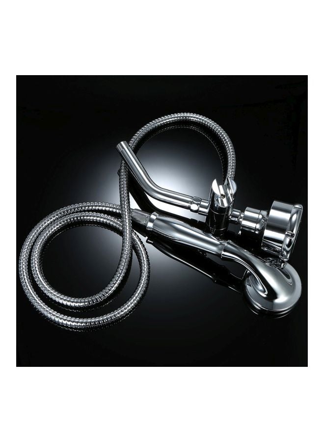 2-In-1 Handheld And Fixed Shower Head Silver - Image 4