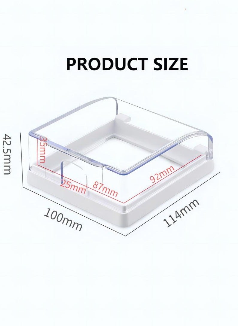 Bebiland 2 Pack Baby Safety Outlet Cover Box, Outlet Covers Baby Proofing, Plug Covers for Electrical Outlets, Baby Proof Outlet Covers For Bath Toilet Wall  - Image 2