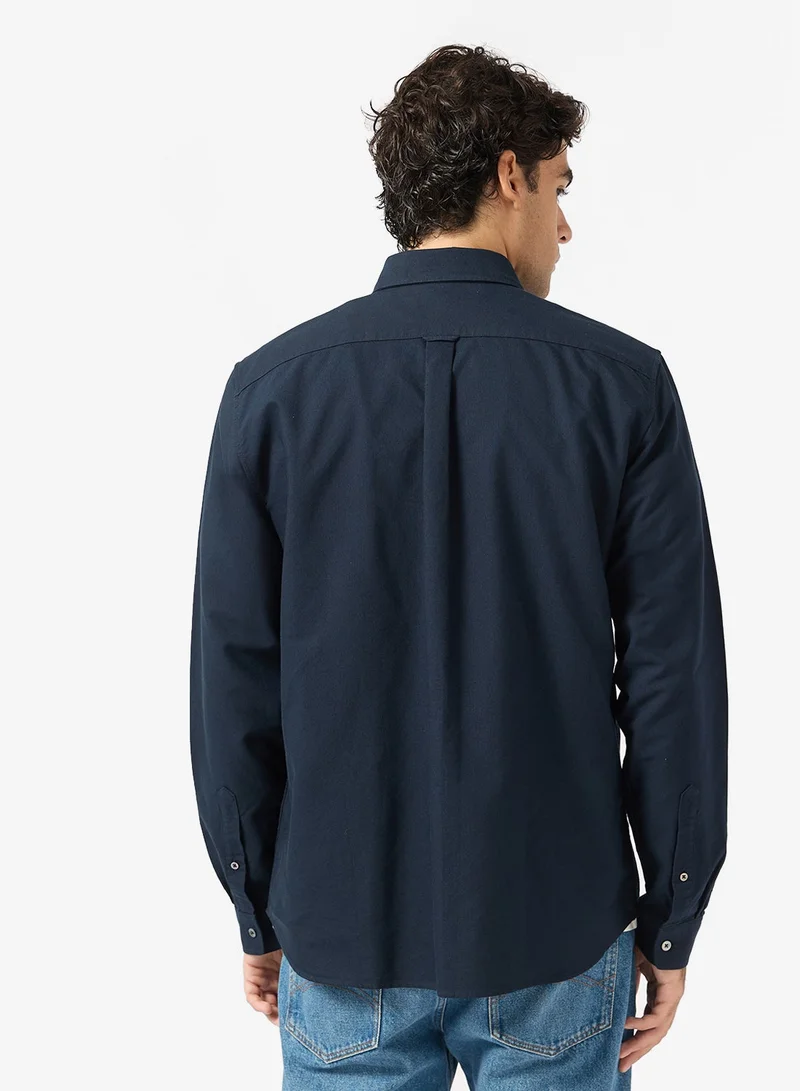 لاكوست قميص أكسفورد بقصة عادية