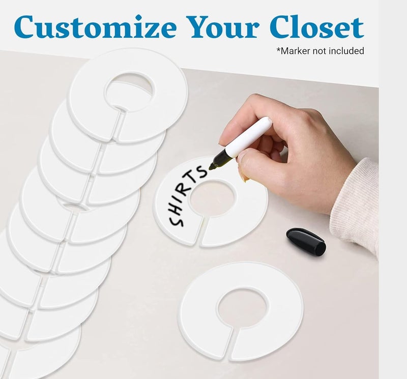 30 Closet Dividers for Hanging Clothes - White Closet Divider Set - Image 2