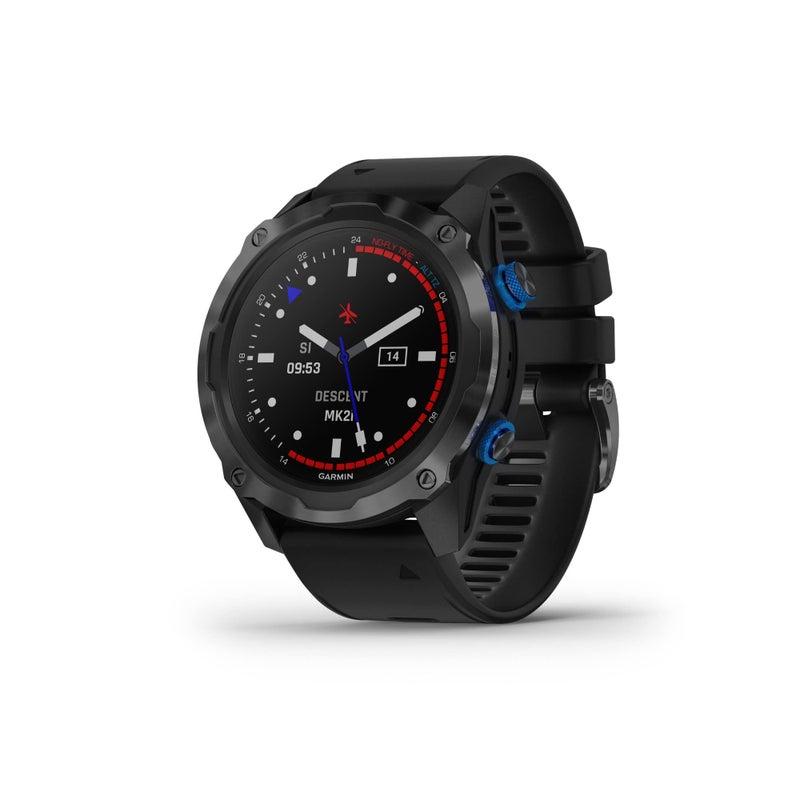 GARMIN ساعة غارمين ديستنت Mk2i، كمبيوتر غوص على شكل ساعة مع تكامل الهواء، ميزات تدريب متعددة الرياضات/ذكية، تيتانيوم مع حزام أسود - Image 3