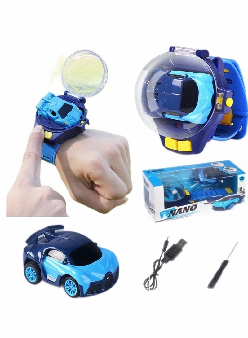 KASTWAVE Mini Long Distance Wrist Watch RC Car, 2022 New Remote Control Toys, 2.4 GHz Racing with USB Charging, Cartoon Small, Gift for Boys and Girls - Image 1