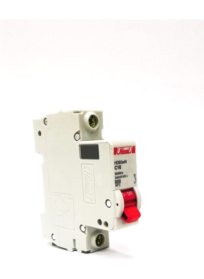 Himel Miniature Circuit Breaker - MCB 16A 1Pole 6kA - HDM3WN1C16 Himel - Image 1