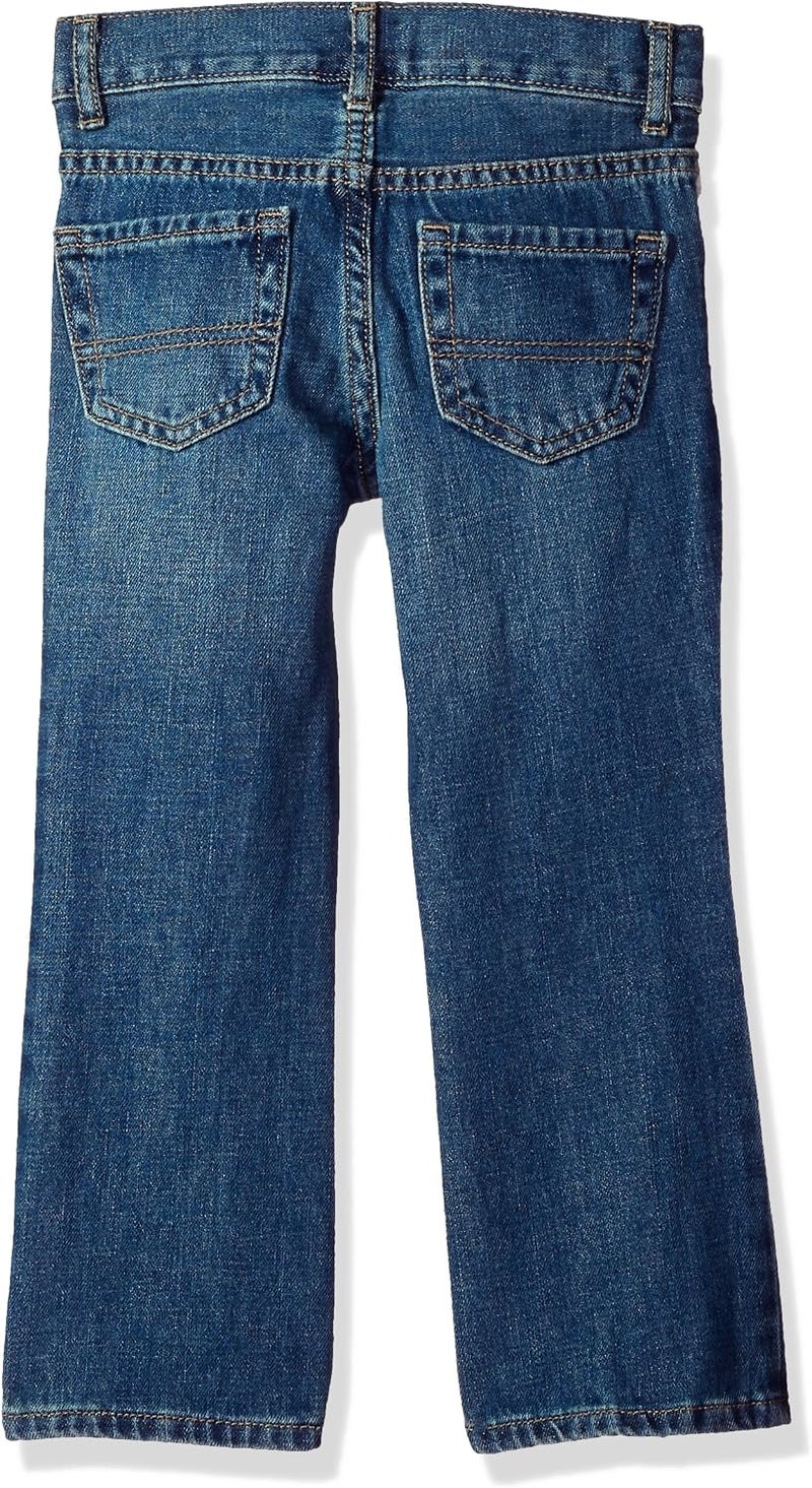 The Children's Place Boys Basic Bootcut Jeans - Medium Indigo, Size 7 - Image 2