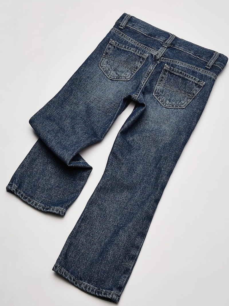 The Children's Place Boys Basic Bootcut Jeans - Medium Indigo, Size 7 - Image 5