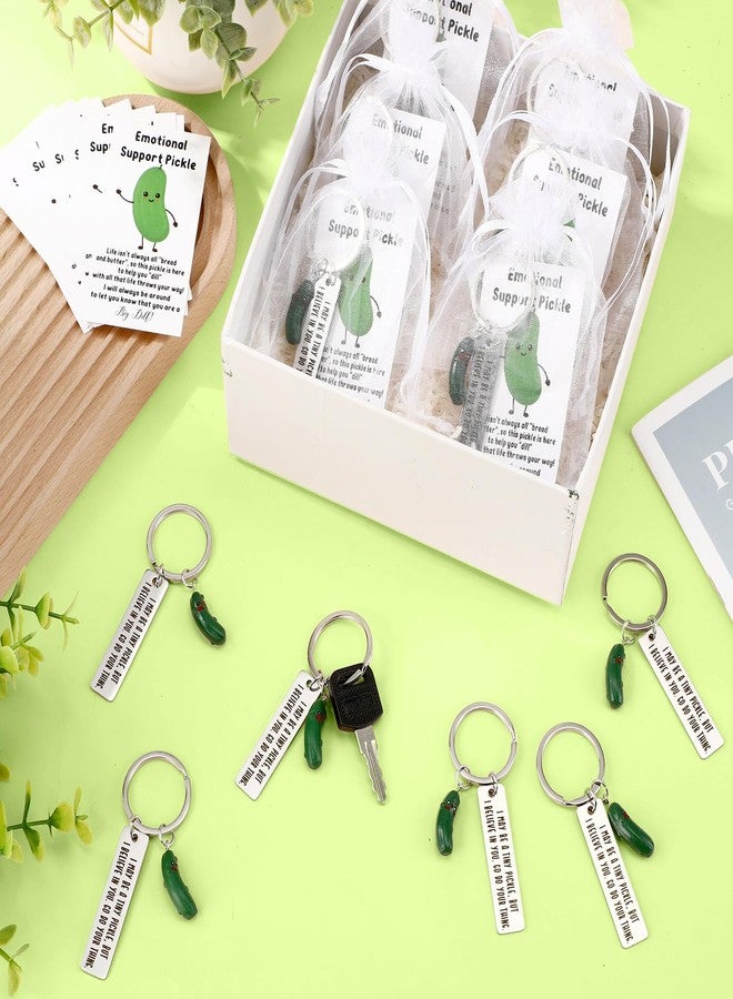 CraftyDream مجموعة كرافتي دريم من 20 مجموعة من سلاسل مفاتيح المخلل، هدية رائعة لعيد الميلاد، هدية تقدير عاطفي، هدية دعم إيجابي للموظفين، زملاء العمل، المعلمين، وفرق المتطوعين - Image 4