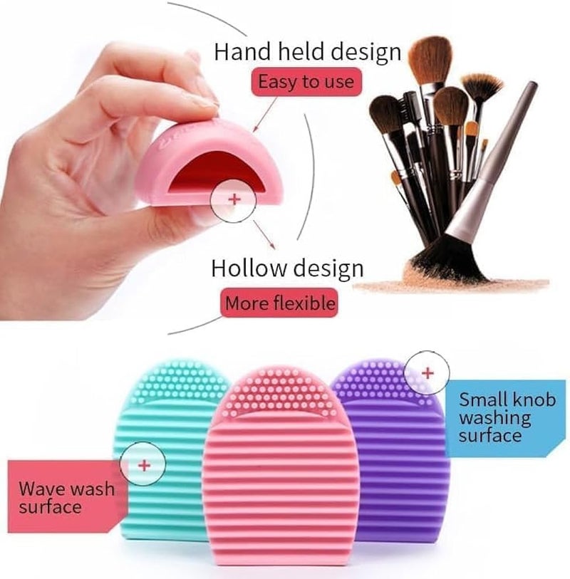 Makeup Brush Cleaner Silicone Washing Board Makeup Tools Cleaning Tools 8 Colors (multicolor -1PC) - Image 3