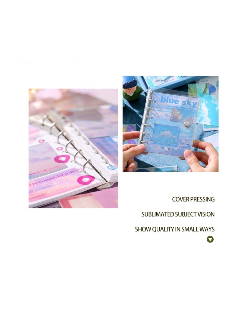 XiuWoo 154 Pcs Aesthetic Scrapbook Kit Scrapbooking Supplies Junk Journal With A6 Grid Notebook Bullet Journals Diy Gift Journaling For Teen Girl Kid Women - Image 4