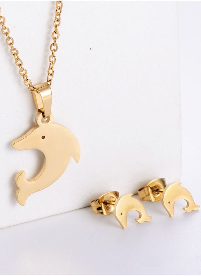 Arabest - Dolphin Stainless Steel Necklace Set - Image 1