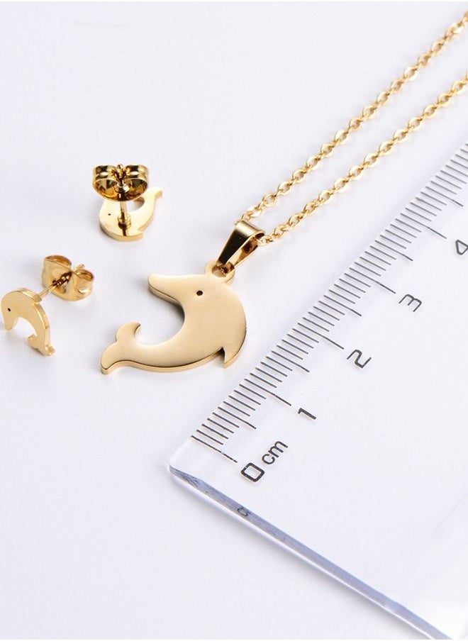 Arabest - Dolphin Stainless Steel Necklace Set - Image 1