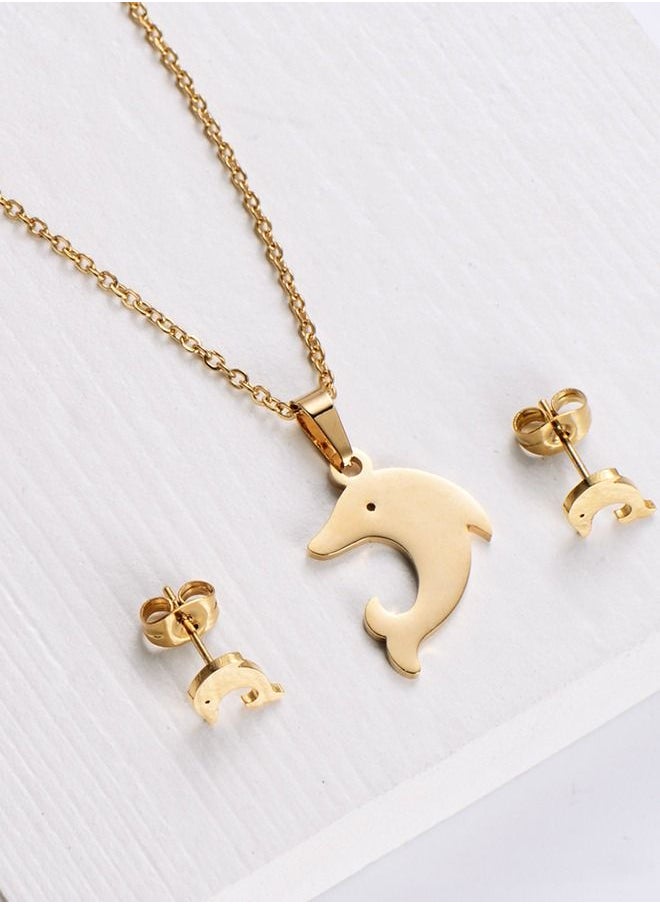Arabest - Dolphin Stainless Steel Necklace Set - Image 1