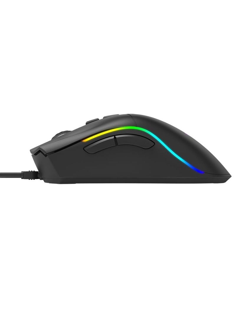 XTRIKE ME GM226 RGB Gaming Mouse - Optical Sensor 7,200 DPI - 7 Programmable Buttons - Only 77G - Image 2