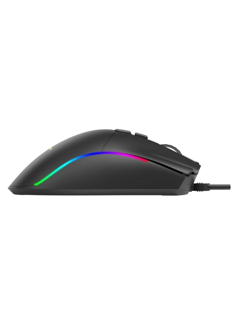 XTRIKE ME GM226 RGB Gaming Mouse - Optical Sensor 7,200 DPI - 7 Programmable Buttons - Only 77G - Image 3