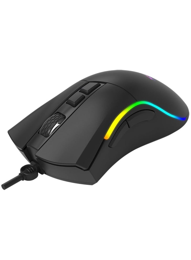 XTRIKE ME GM226 RGB Gaming Mouse - Optical Sensor 7,200 DPI - 7 Programmable Buttons - Only 77G - Image 4